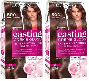 Фарба для волосся L'Oréal Paris Casting Creme Gloss 500 Світло-коричневий (2 упаковки) - Фото 1