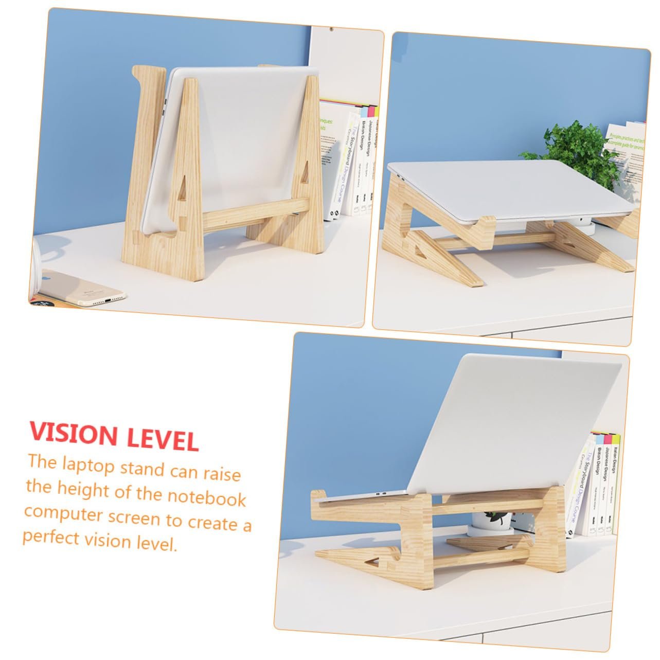 Підставка для ноутбука Дерев'яна Суцільна з природною вентиляцією Ергономічна, фото №8 Підставка для ноутбука Дерев'яна Суцільна з природною вентиляцією Ергономічна, фото №8