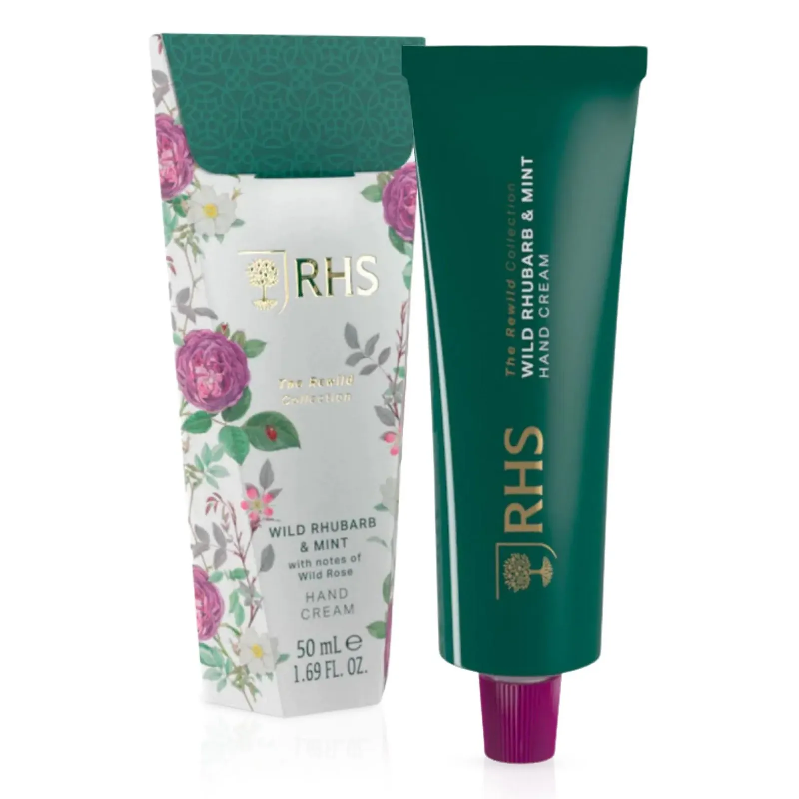 Крем для рук RHS Rewild Wild Rhubarb & Mint, фото №1