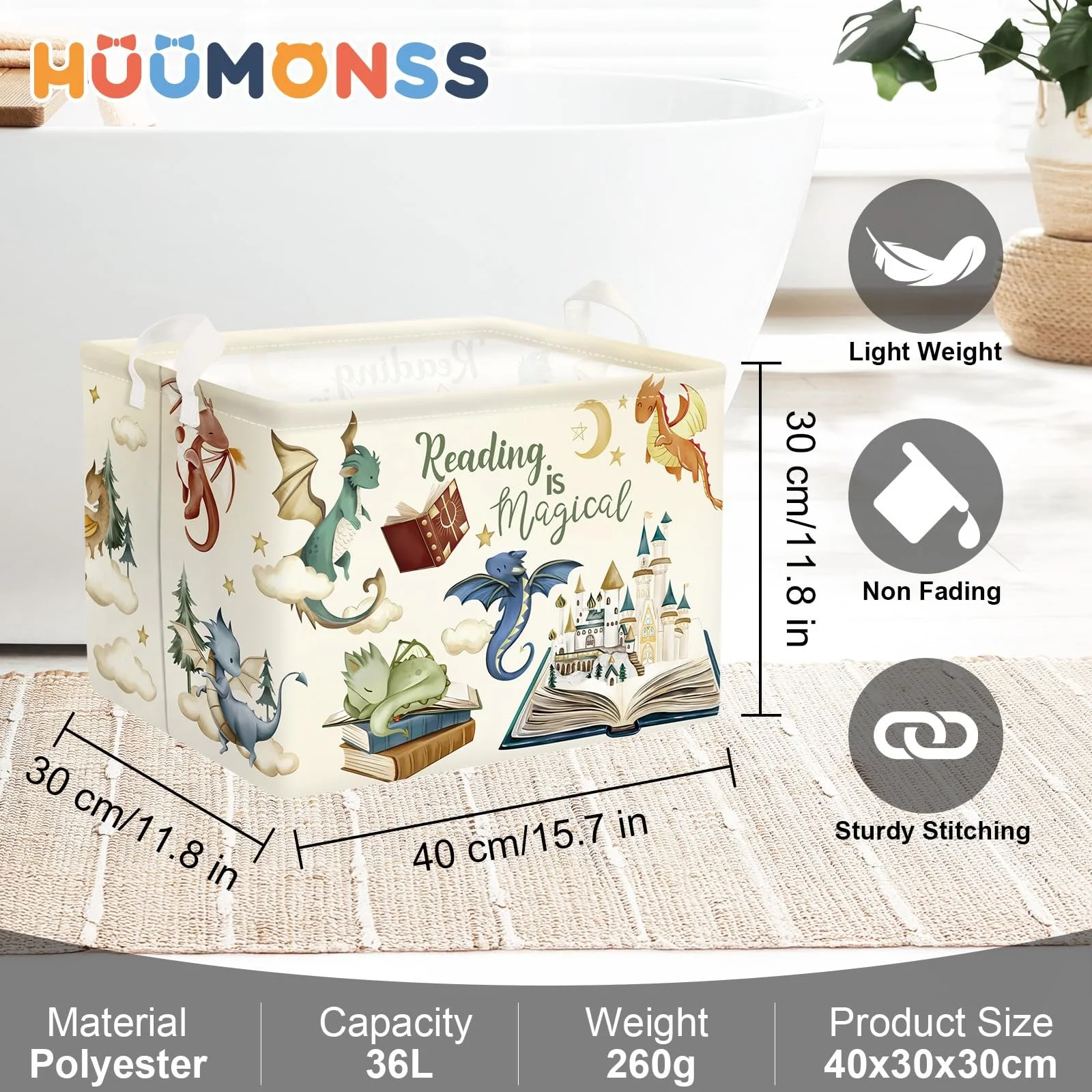 Корзина для игрушек детская HUUMONSS Dinosaur, 36 л, фото №6 Корзина для игрушек детская HUUMONSS Dinosaur, 36 л, фото №6