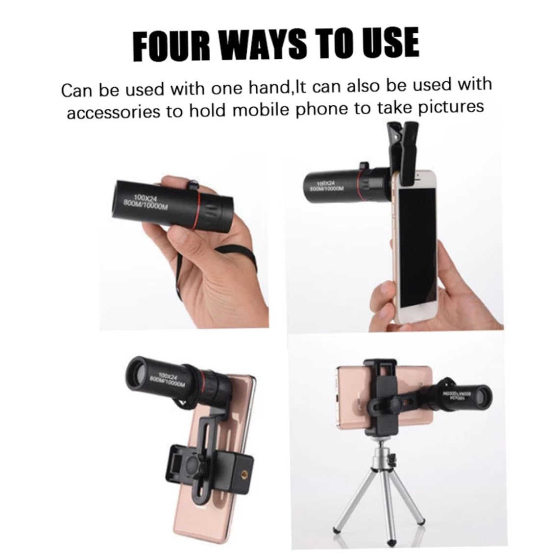 Монокуляр Waterproof Monocular Telescope Mini Night Vision Travel для зуму спостереження за птахами на відкритому повітрі, фото №3