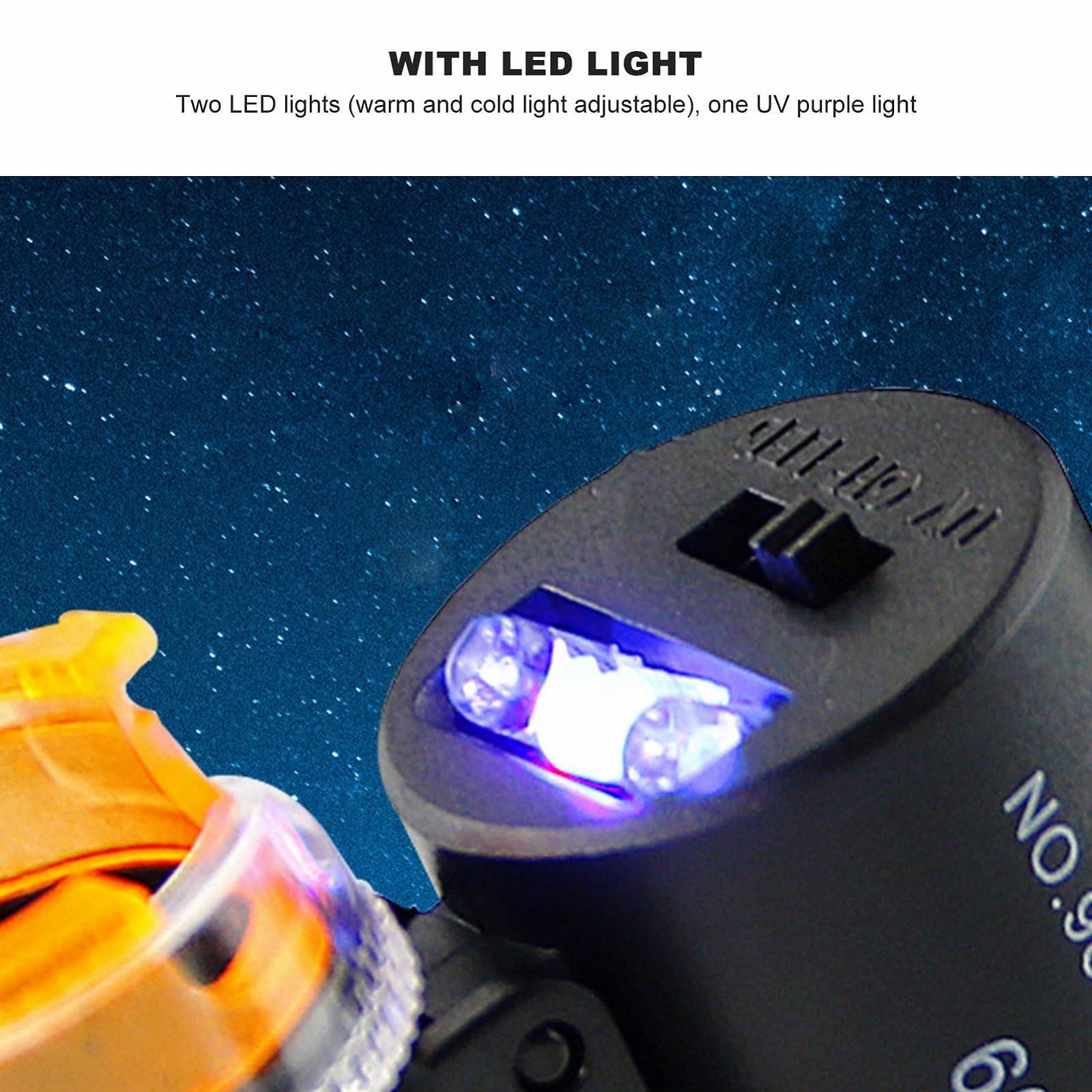 Микроскоп с клипсой 60x, LED подсветкой, фото №5