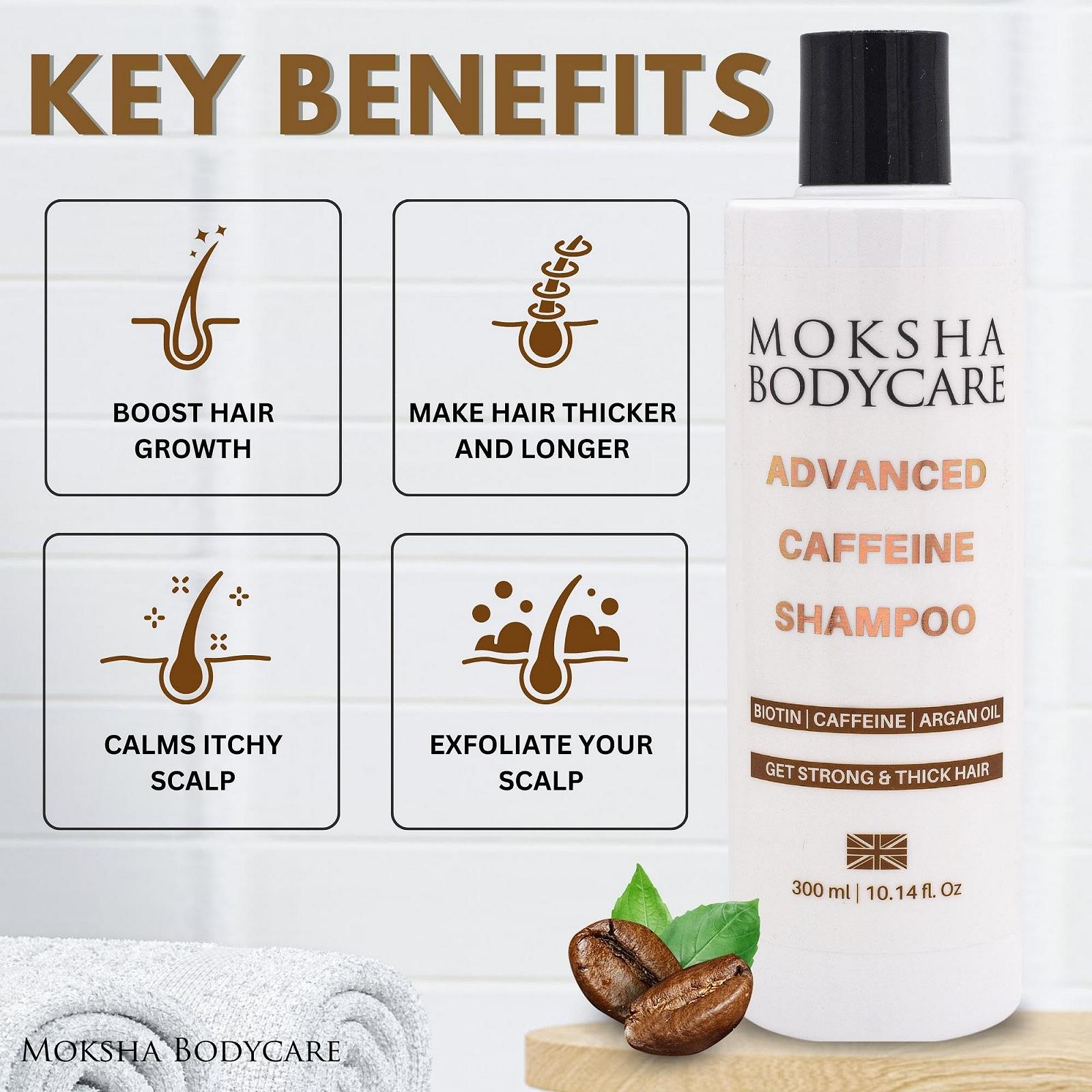 Шампунь Caffeine з біотином, аргановою олією, розмарином та ніацинамідом для росту, зміцнення та густоти волосся, проти лупи, фото №7