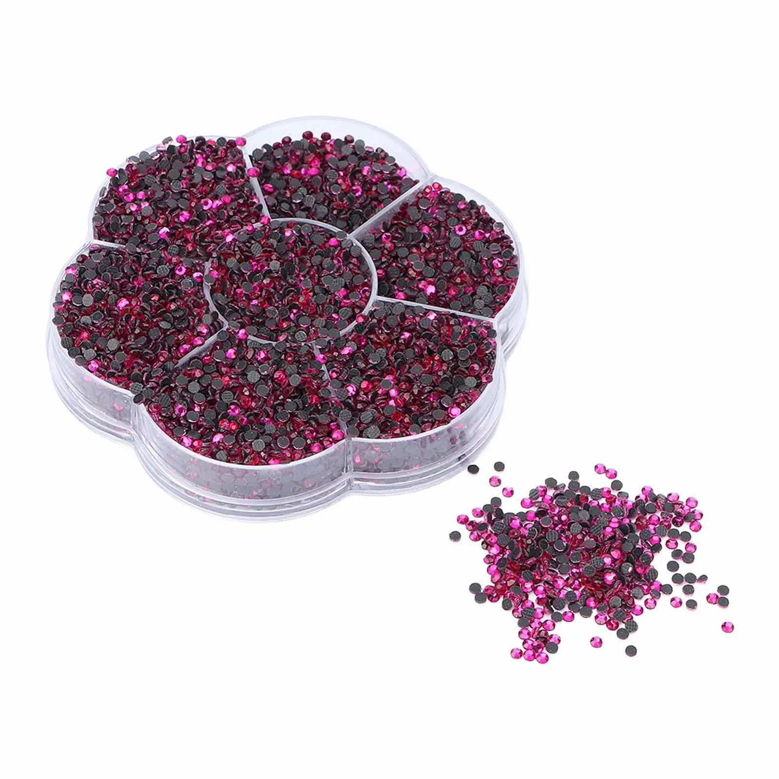 Стрази Emoshayoga Hotfix 14400 шт Скло S601 Рожевий, фото №5