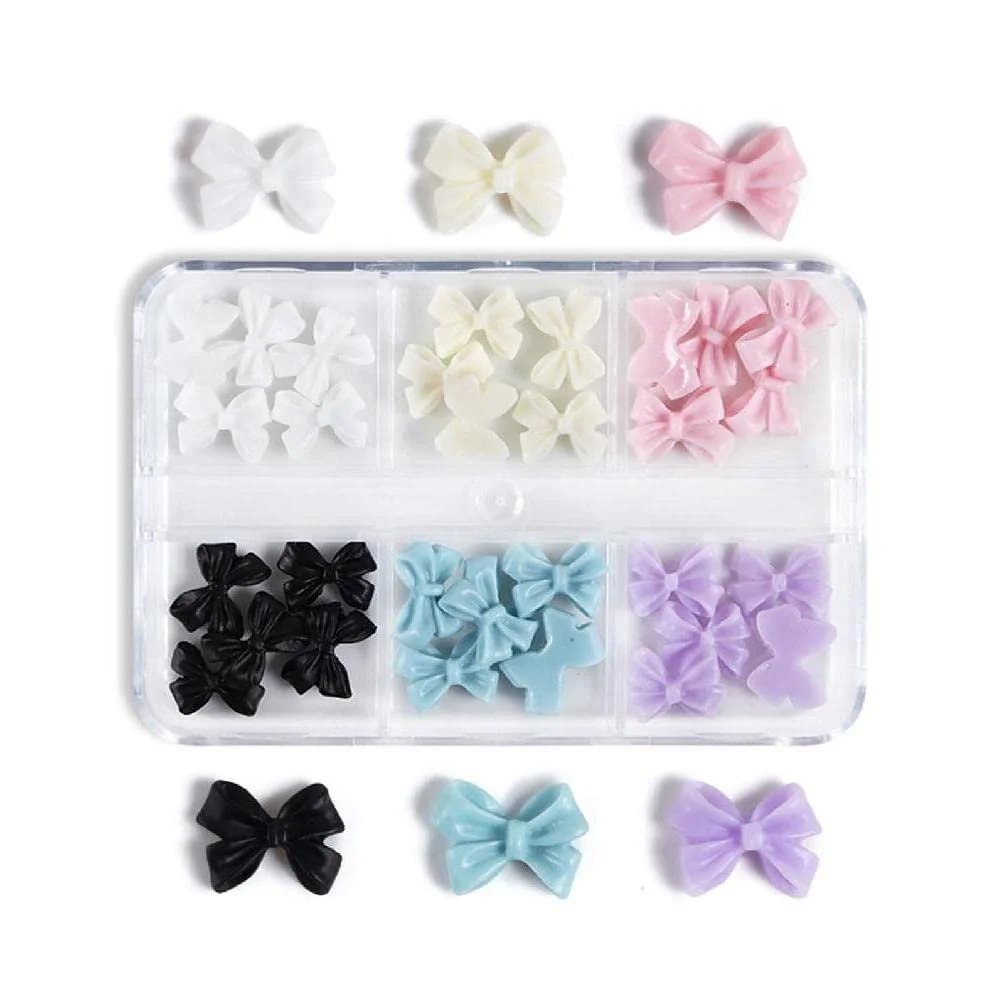 Украшения для ногтей Бантики из смолы 3D Бантики для ювелирных изделий DIY УФ Гель Дизайн Милые аксессуары для маникюра Бантики для новогодней елки, 30 шт, фото №1