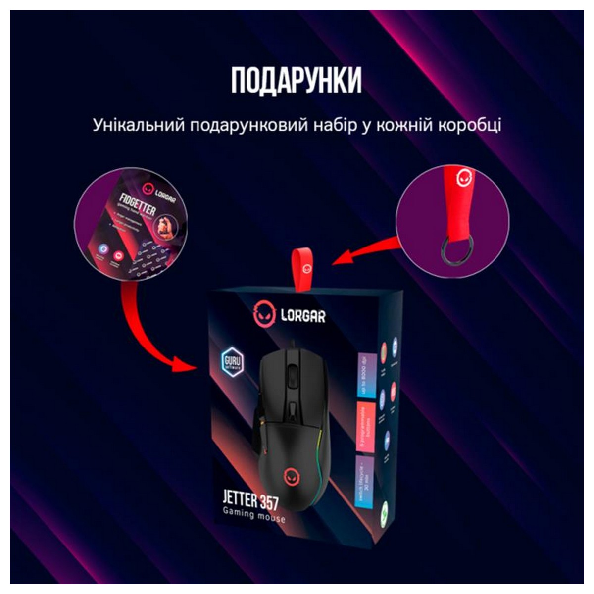 Миша Canyon Lorgar Jetter 357 Wired USB Black (LRG-GMS357), фото №11 Миша Canyon Lorgar Jetter 357 Wired USB Black (LRG-GMS357), фото №11