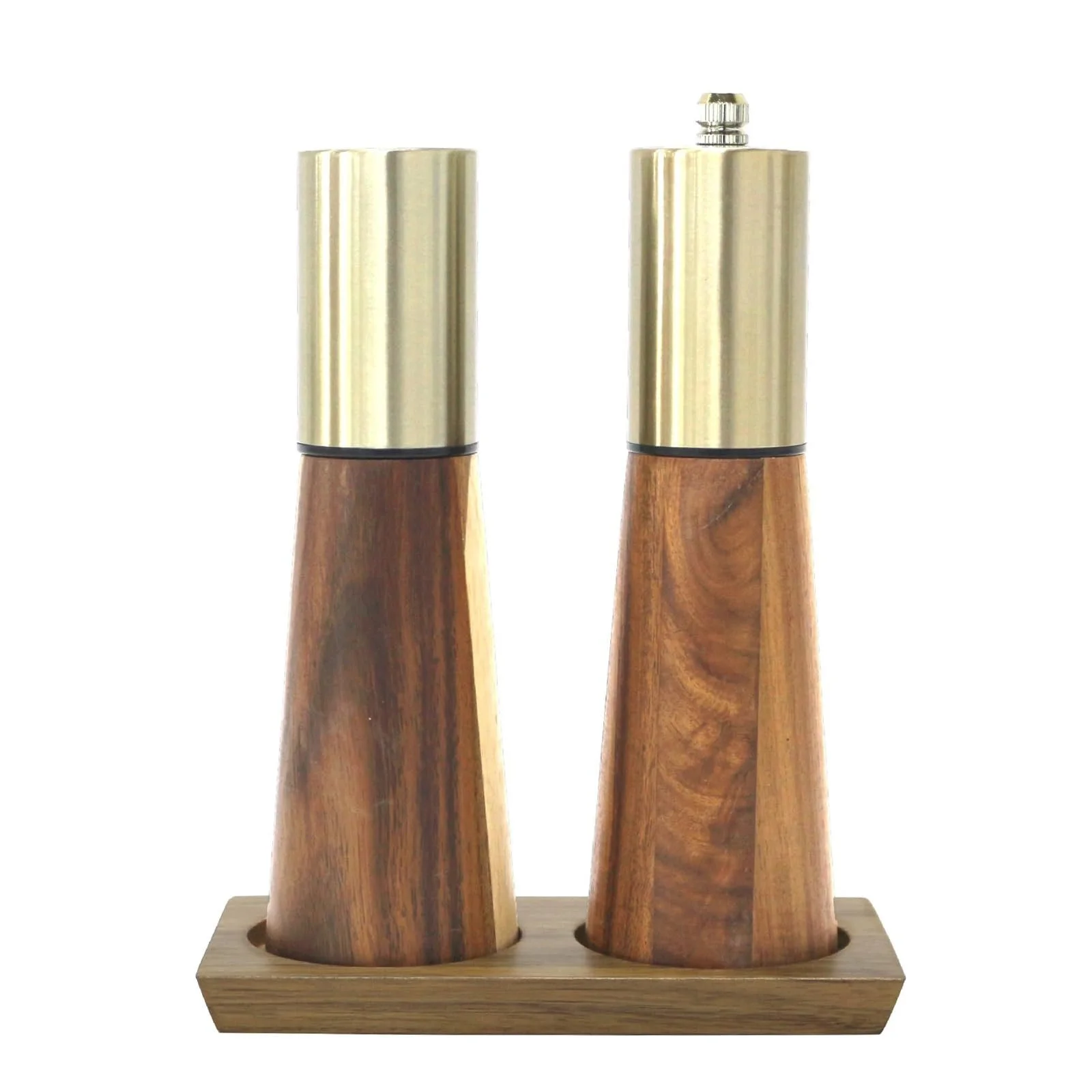 Набор Мельница с поддоном Ручная кухонная принадлежность Дерево, фото №1