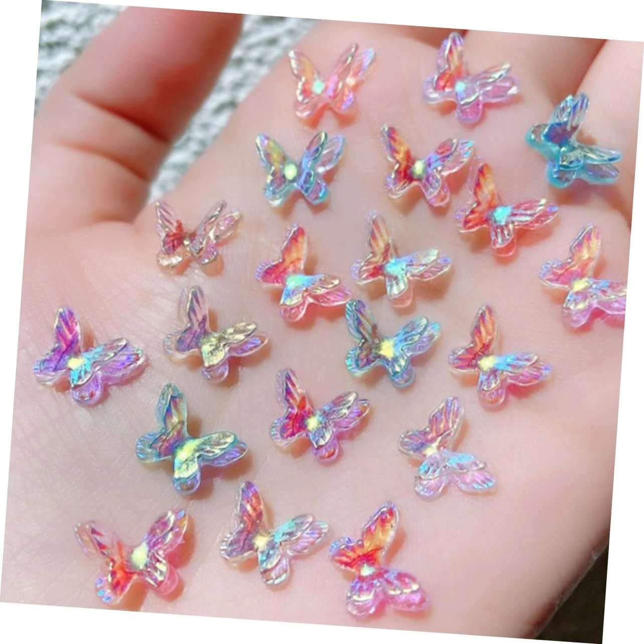 Украшения для ногтей Бабочки, набор 40 шт, фото №4