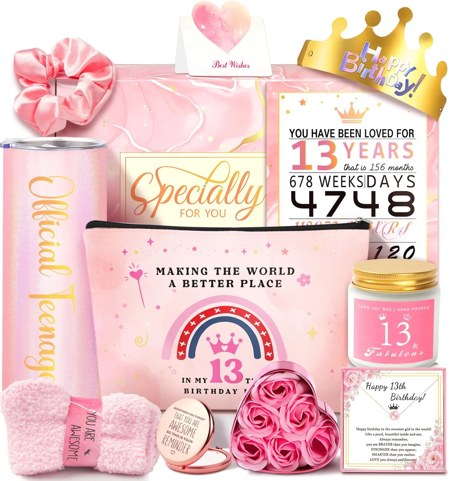 Подарочный набор для девочки на 13-летие, 13th Birthday Gifts, фото №1 Подарочный набор для девочки на 13-летие, 13th Birthday Gifts, фото №1