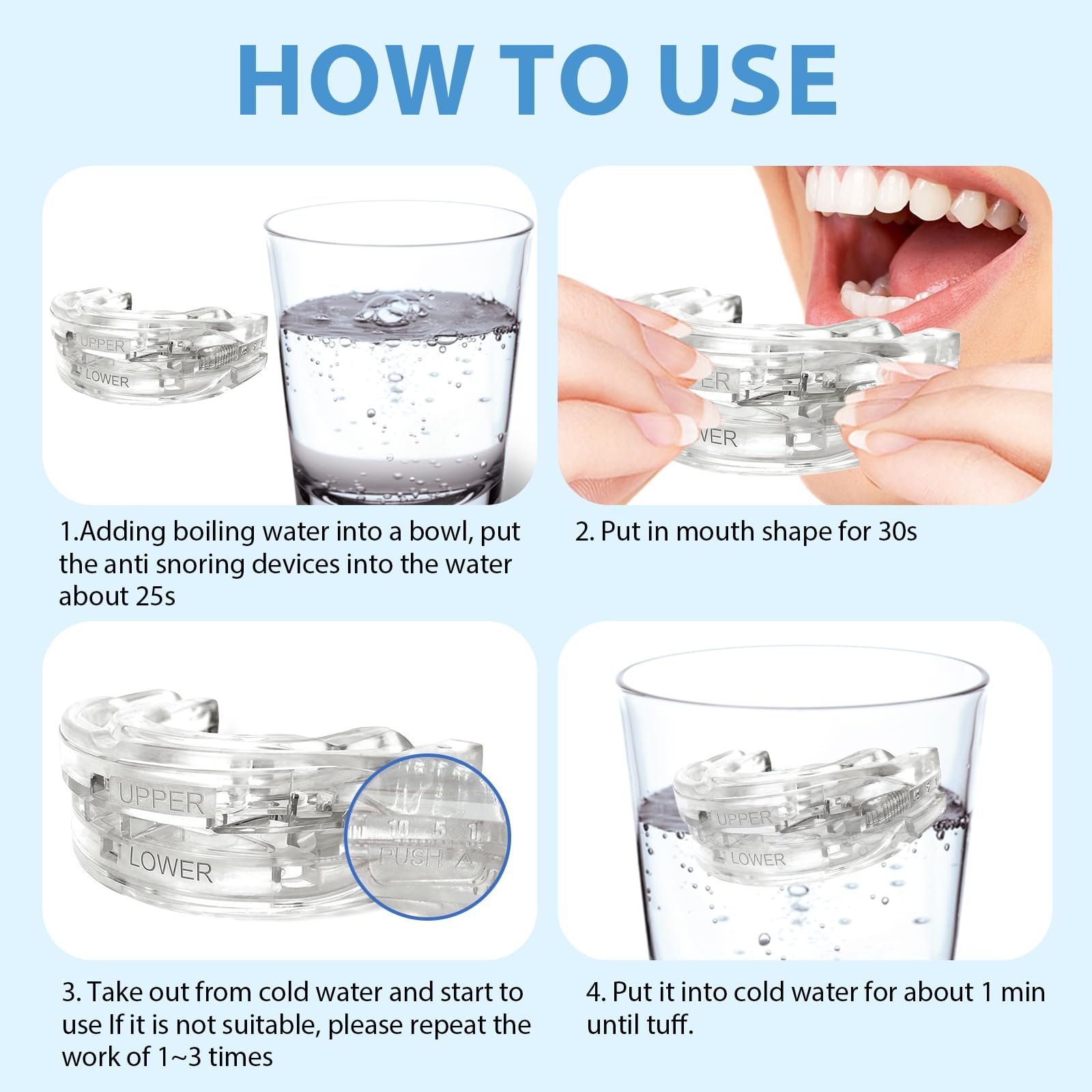 Средство от храпа Профессиональное средство против храпа, регулируемая шина, фото №7
