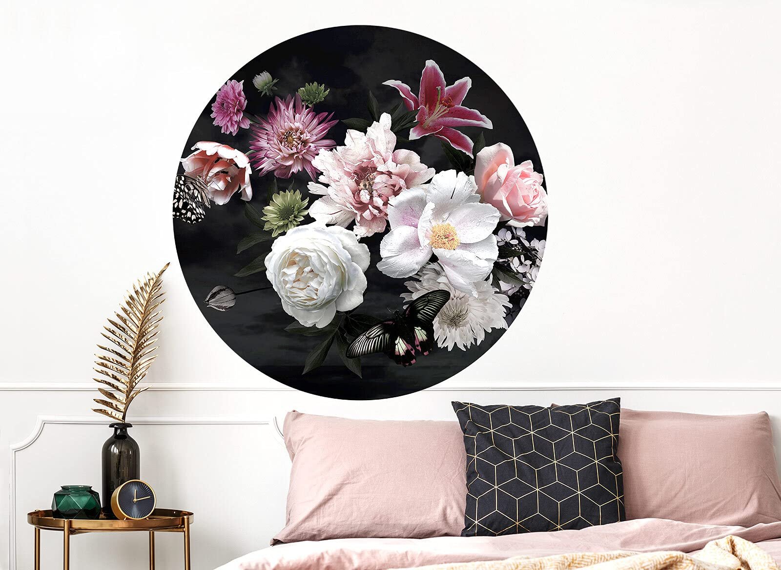 Наклейка на стіну Grandora DL703-2 кругла Квіти Орхідеї самоклеюча, фото №2