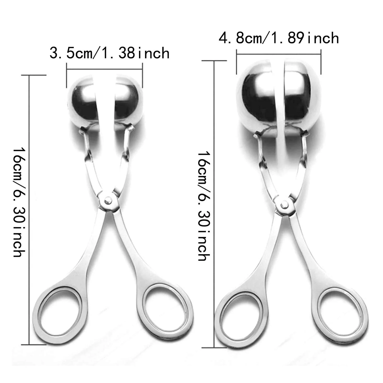 Набор ложек для тефтелей Meat Baller 304 Stainless Steel 2 шт. нержавеющая сталь, фото №6 Набор ложек для тефтелей Meat Baller 304 Stainless Steel 2 шт. нержавеющая сталь, фото №6