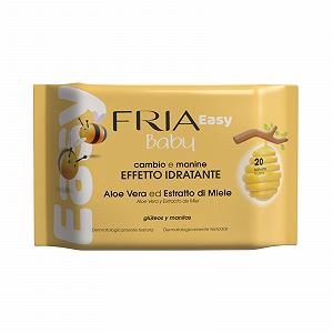 Серветки Fria Easy Baby для зміни підгузків з алое вера та екстрактом меду, зволожуючі шкіру, 20 штук - Фото 1