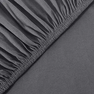 Простирадло на гумці leevitex Бавовна  Антрацит synthetic.ua - Фото 1