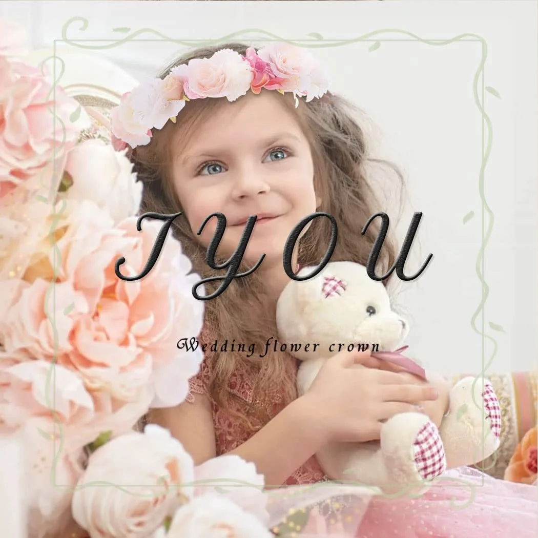 Вінок з квітів IYOU Boho Жовтий, фото №7