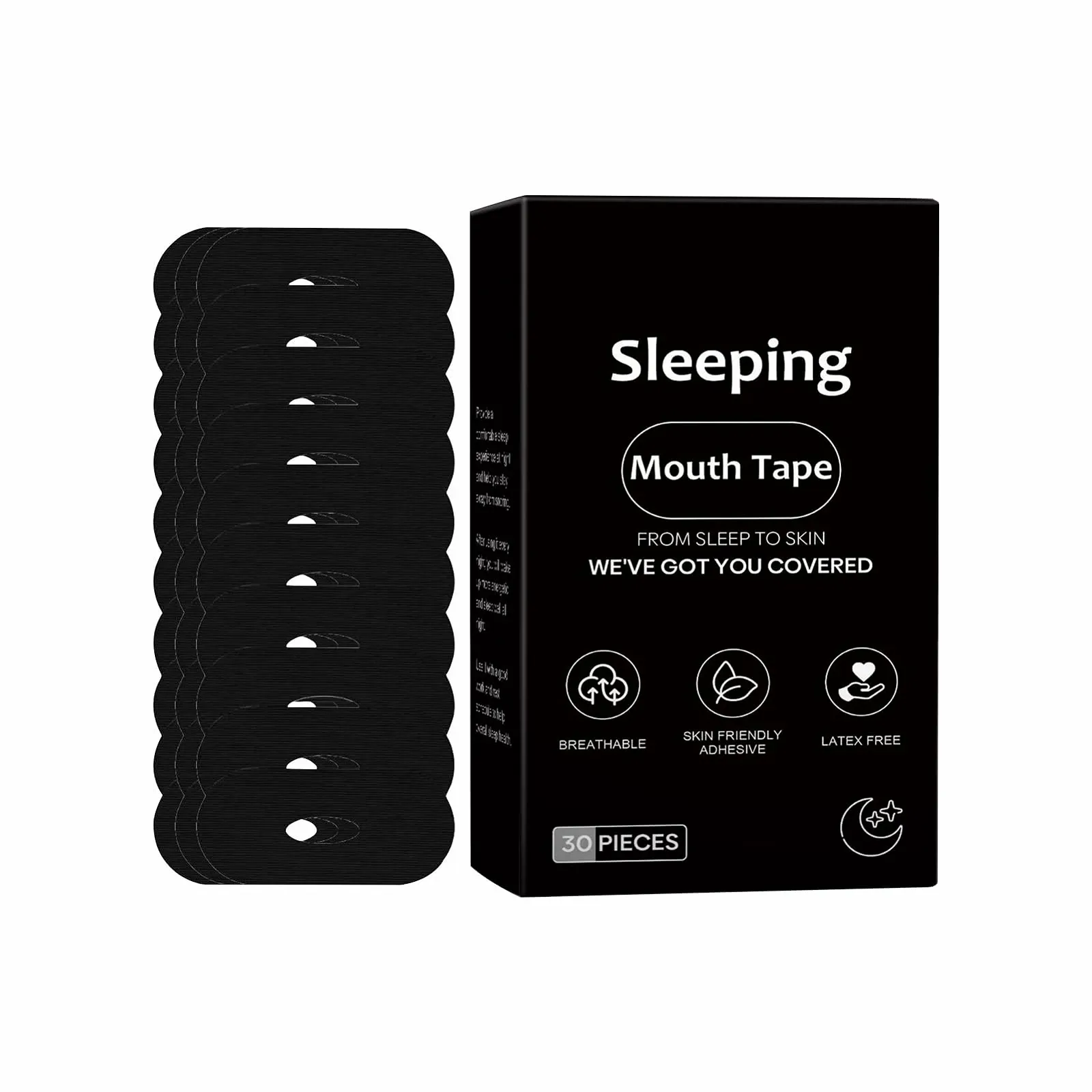 Смужки для рота для сну, портативні гнучкі 30 штук, фото №1