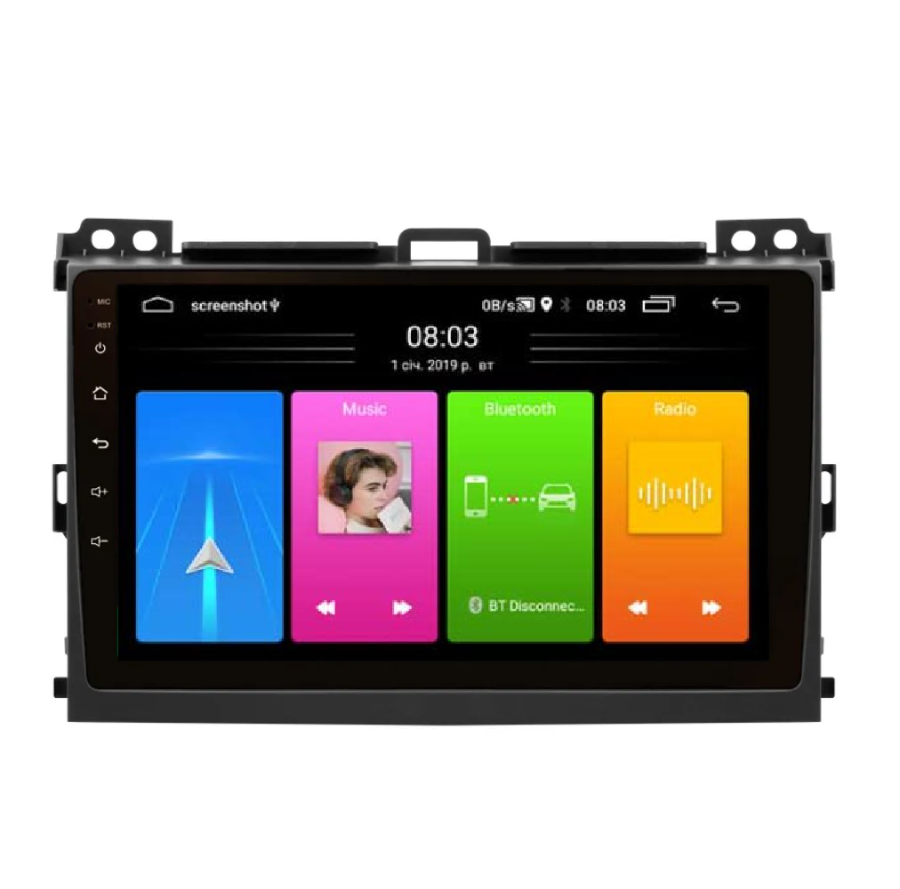 Штатна магнітола Nextone 901 2+32GB. CARPLAY Toyota Land Cruiser Prado 120 2002-2009, фото №1
