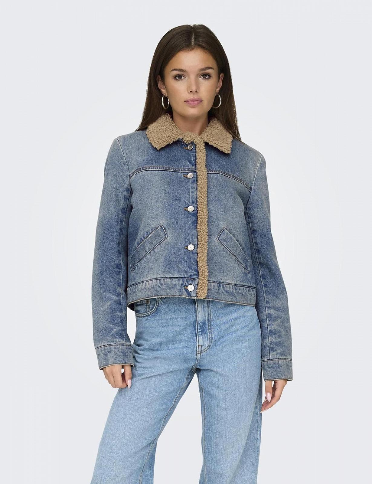 Куртка ONLY Onlnadya LS Teddy DNM Gua, фото №3