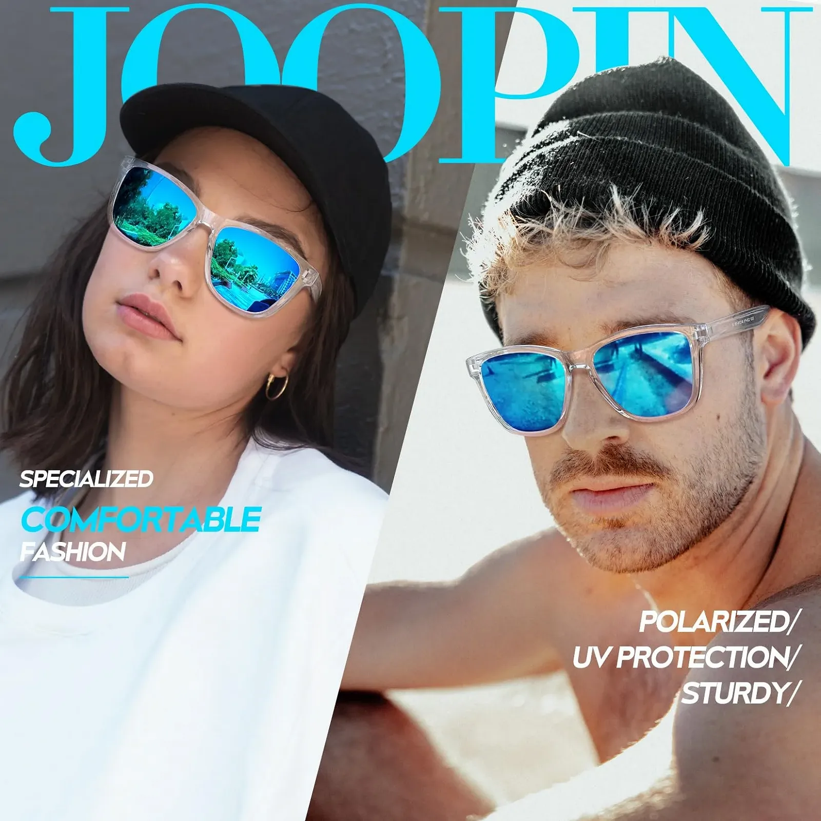 Сонцезахисні окуляри Прямокутні Joopin Поляризовані Класичні Ретро UV400 Унісекс, фото №2 Сонцезахисні окуляри Прямокутні Joopin Поляризовані Класичні Ретро UV400 Унісекс, фото №2