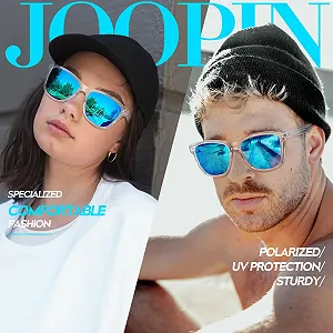 Солнцезащитные очки Прямоугольные Joopin Поляризованные Классические Ретро UV400 Унисекс synthetic.ua - Фото 1