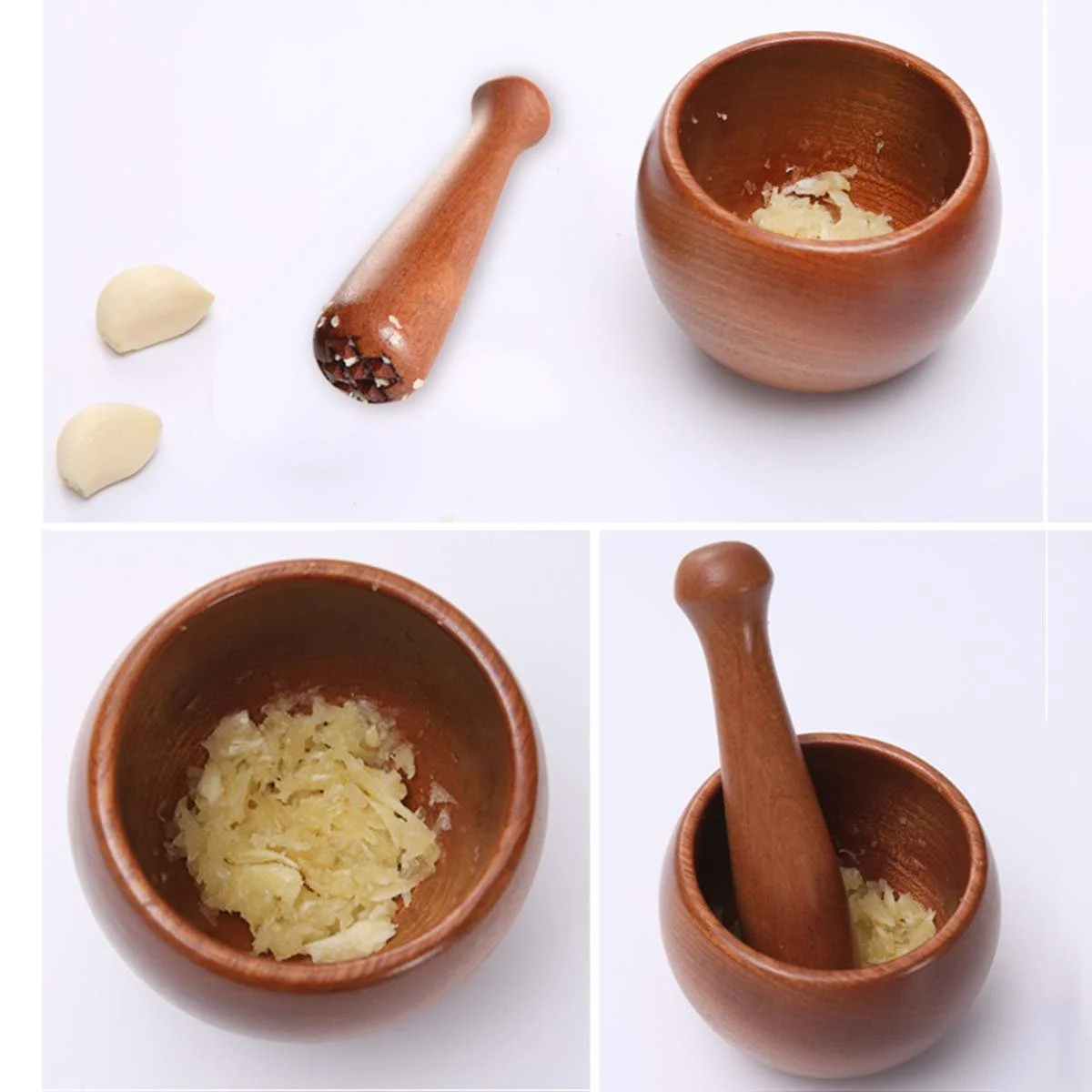 Ступка і товкачик Набір з натурального дерева, фото №4