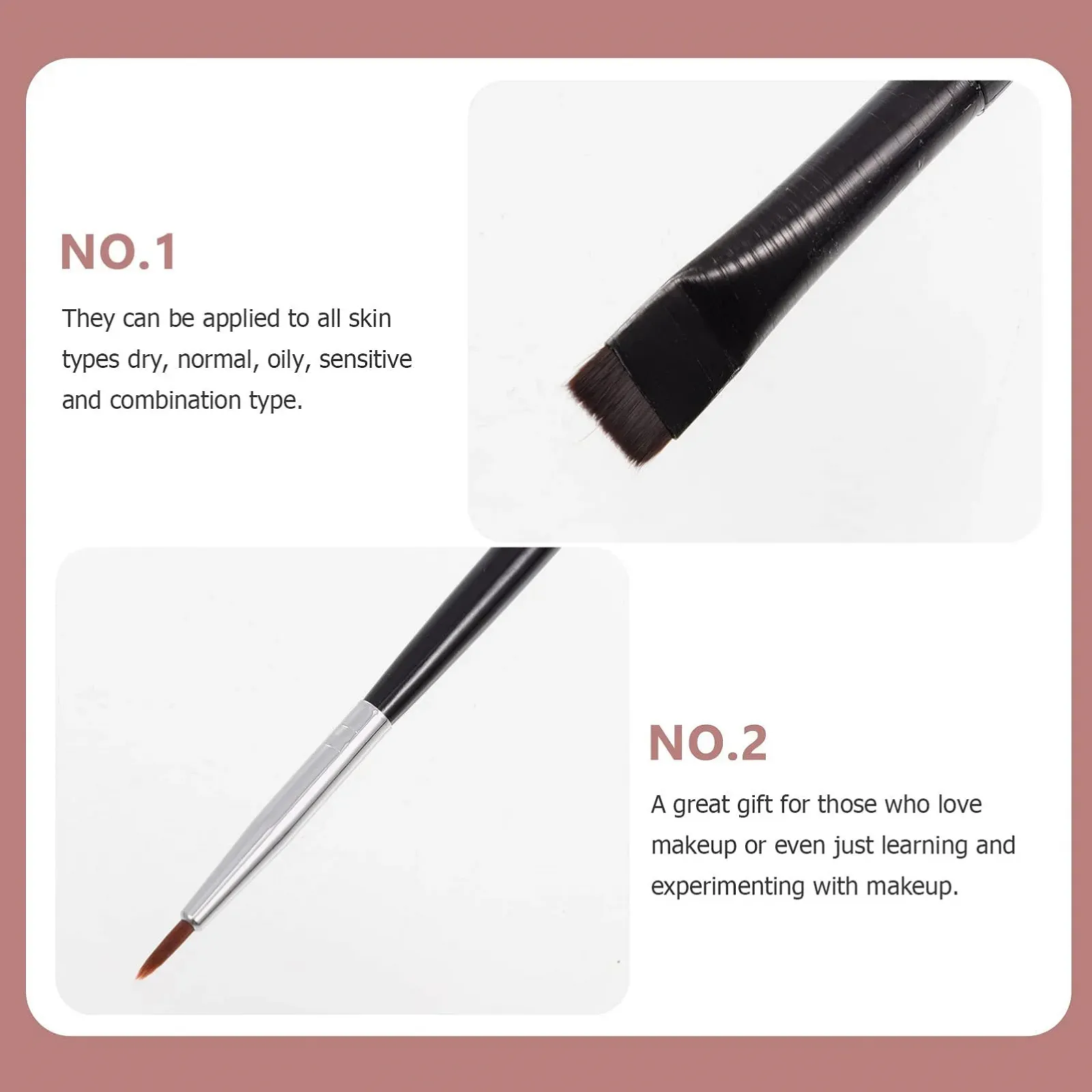 Кисти для подводки Beavorty, 6 шт, Кисти для макияжа, практичная Кисти для подводки, палочки для подводки, инструмент для макияжа глаз, Кисти для макияжа глаз, Кисти из искусственного волокна для девочек с двойным назначением, тонкий кончик, фото №4