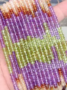 Натуральный драгоценный камень, круглые граненые бусины 4-4,5 мм, нить длиной 33 см бусины из драгоценных камней для ожерелья, браслета synthetic.ua - Фото 1