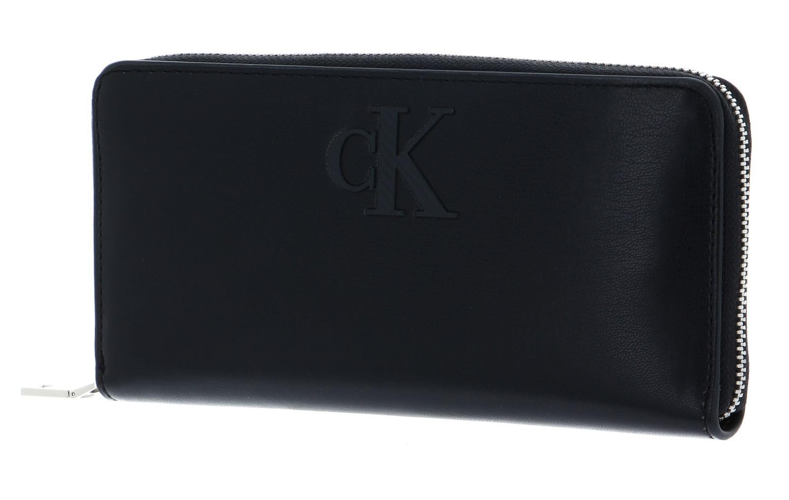 Гаманець Calvin Klein CKJ Sleek Zip Around Solid Black чорний, фото №1