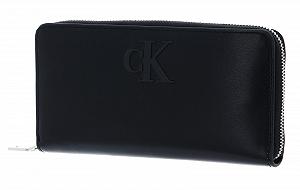 Гаманець Calvin Klein CKJ Sleek Zip Around Solid Black чорний - Фото 1