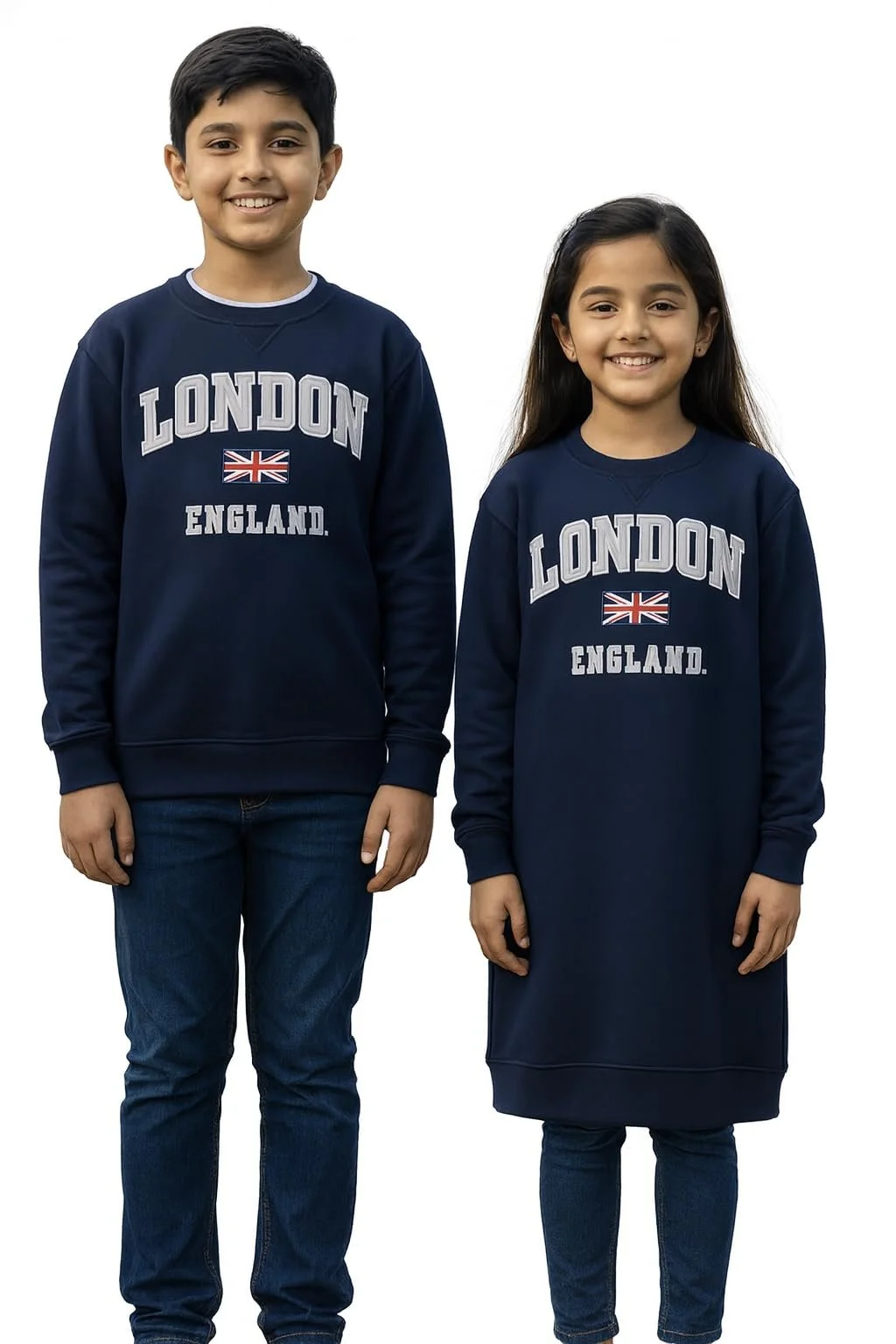 Дитячий світшот London England Desert Cancel Navy Grey Off White Polar White, фото №1