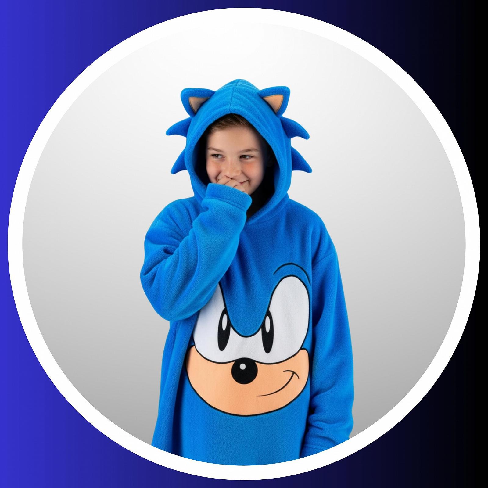 Одеяло-худи Sonic The Hedgehog для мальчиков, мягкое флисовое 3D одеяло, размеры от 3 до 8 лет, фото №4