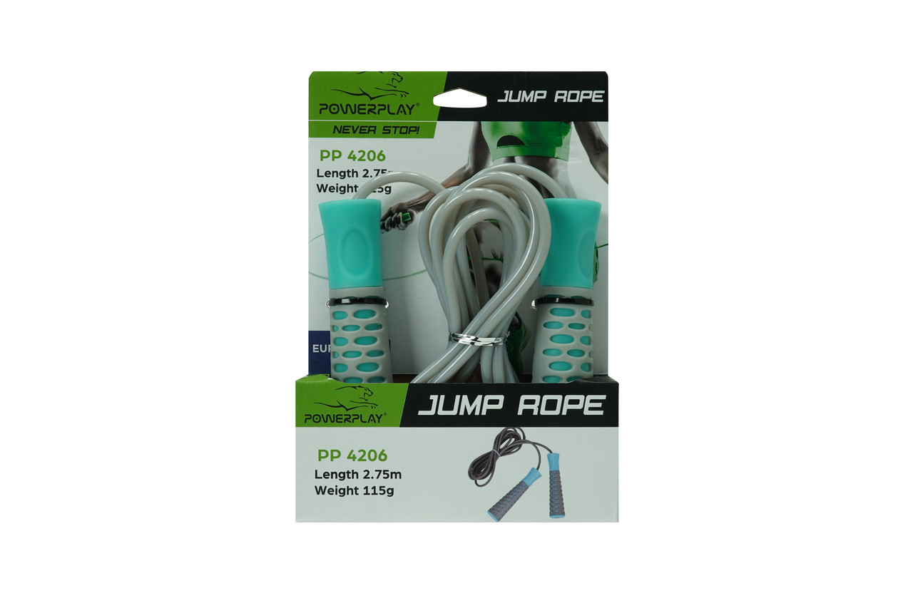 Скакалка PowerPlay 4206 Jump Rope PRO Сіро-м'ятна (2,75m.), фото №10