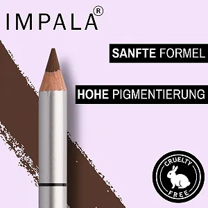 Олівець для брів Impala 03 Brown Long-Wear з щіточкою synthetic.ua - Фото 1