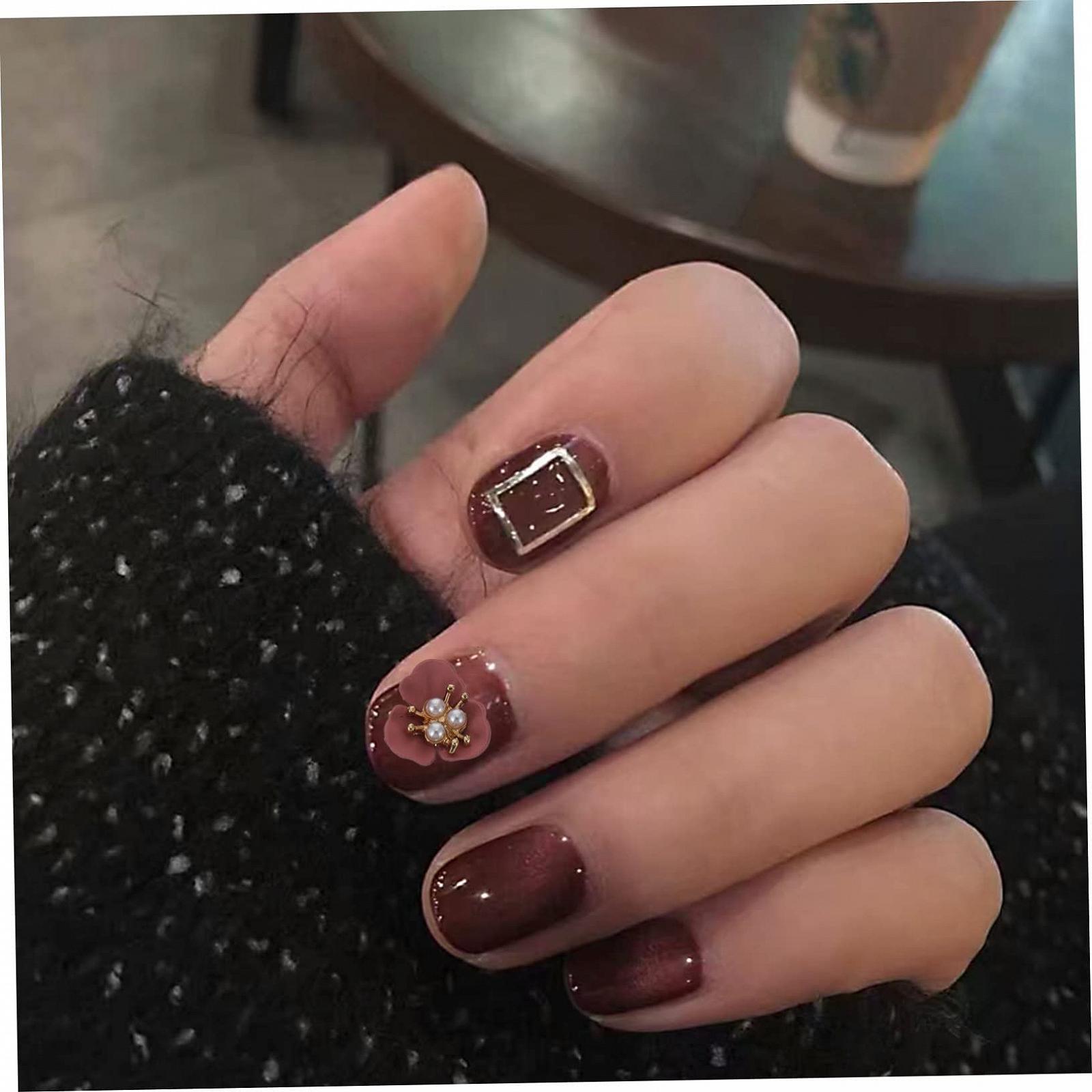 Украшения для ногтей из сплава с жемчугом Beavorty 12 шт., Цветы для маникюра, фото №6