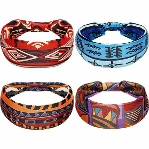 Повязка на голову Широкая африканская в стиле бохо для женщин synthetic.ua - Фото 1