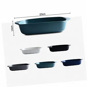 Порцелянова форма для запікання Ciieeo прямокутна з ручками термостійка біла synthetic.ua - Фото 1