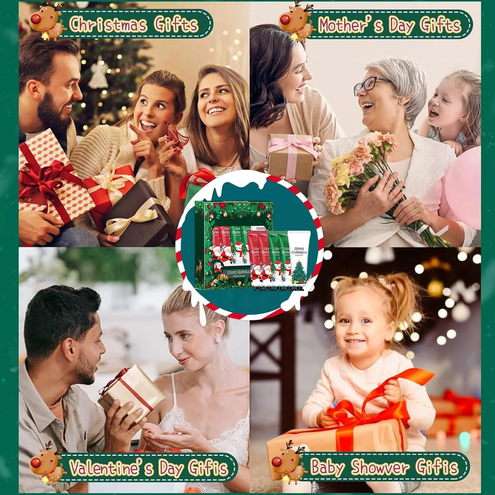 Набір кремів для рук Різдвяний, 5 шт в упаковці, фото №4 Набір кремів для рук Різдвяний, 5 шт в упаковці, фото №4