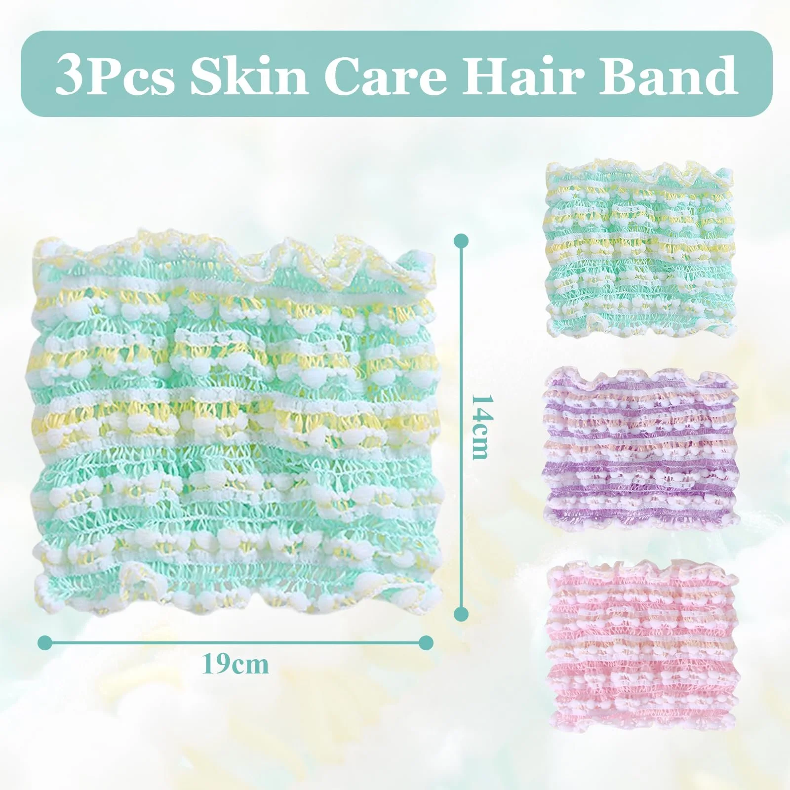 Набір косметичних пов'язок для волосся (3 шт.), фото №2