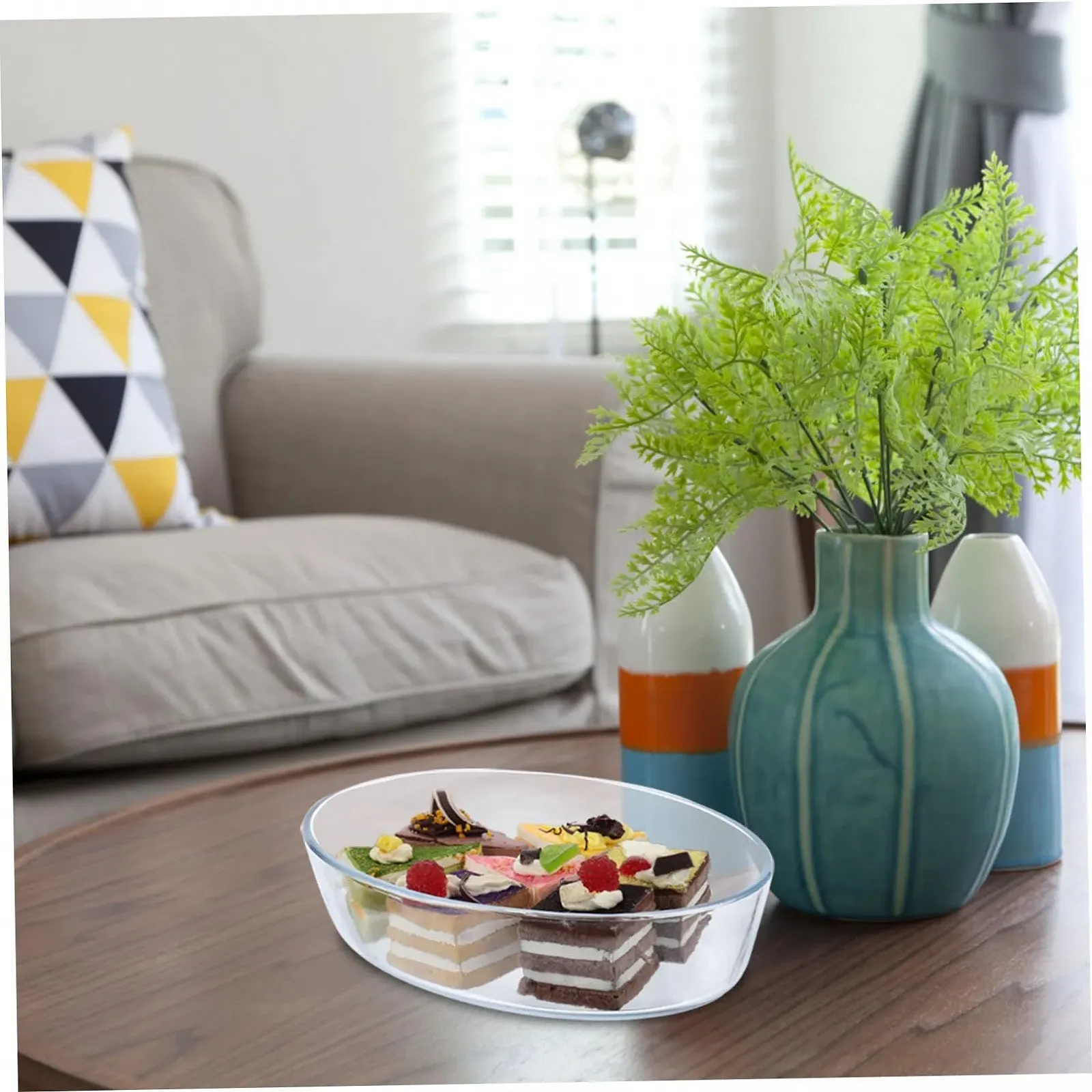 Форма для запекания GLEAVI Овальная Термостойкое стекло Закругленные края, фото №4