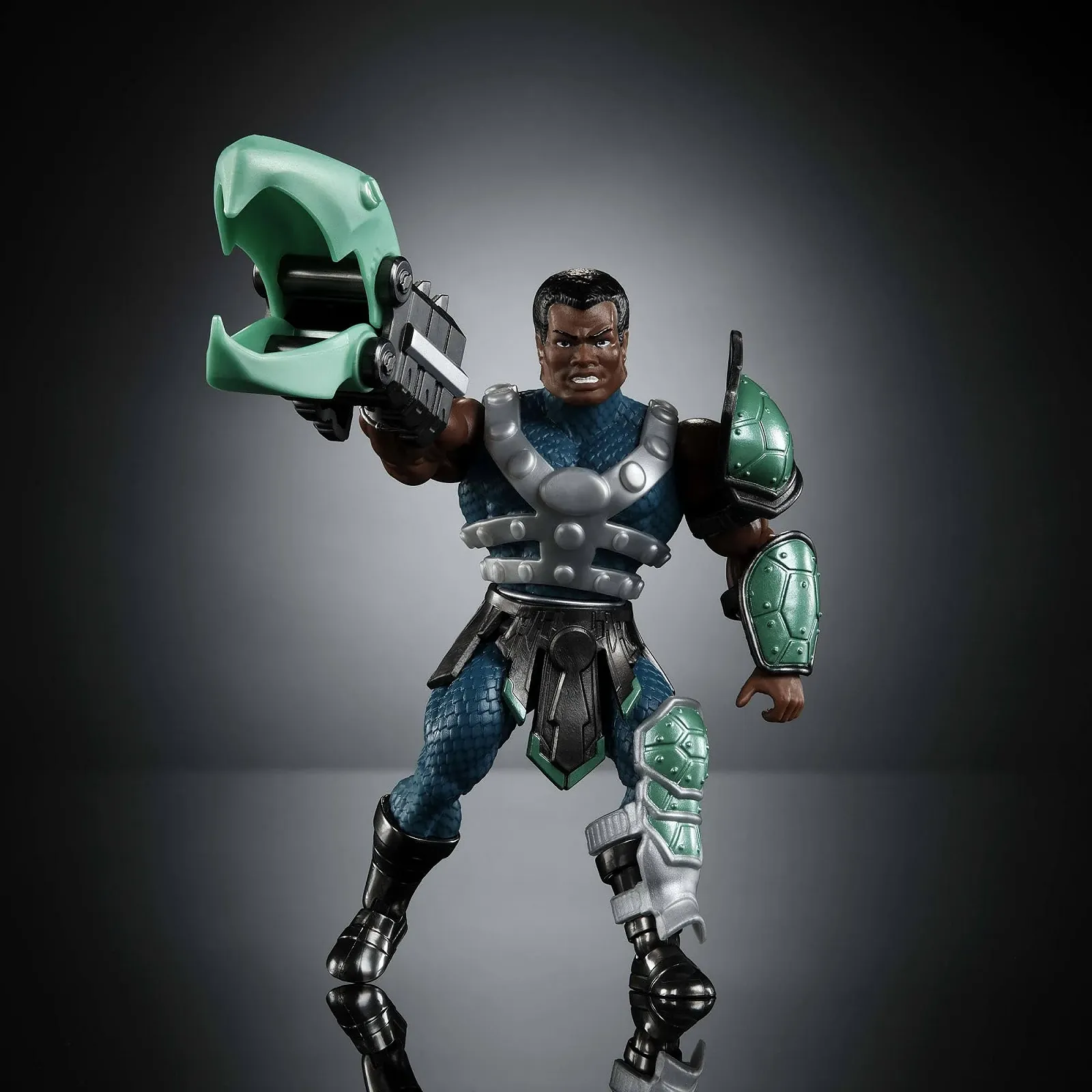 Шарнірна екшн-фігурка Masters of the Universe Origins Turtles of Grayskull Reptile Wars Clamp Champ JBN05 14 см, фото №5