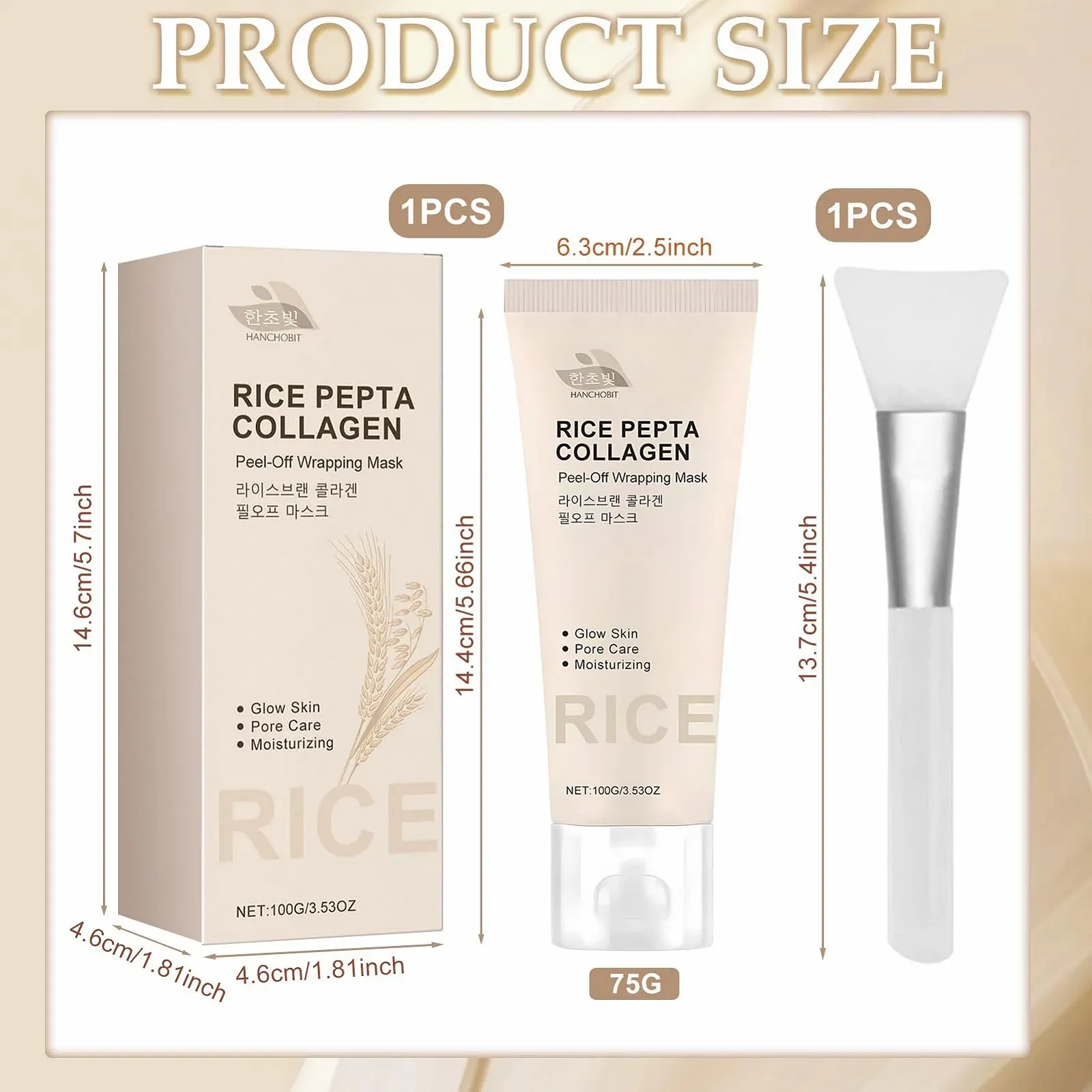 Маска-пленка для лица Rice Pepta Collagen, ночная маска с коллагеном, глубокое увлажнение, повышение упругости кожи, уменьшение тусклости для сияющей кожи, корейский уход за кожей, фото №2