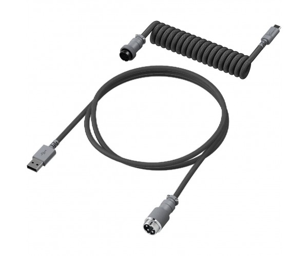 HyperX Кабель USB-A - USB-C спіральний 1.37м Grey, фото №2