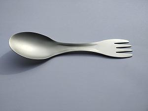 Спорк Silver Titanium Кемпінговий Спорк Столові прибори Вилка Ложка з нейлоновим мішком synthetic.ua - Фото 1