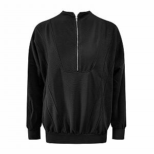 Женский Свитшот Generisch Оверсайз Однотонный Без Капюшона synthetic.ua - Фото 1