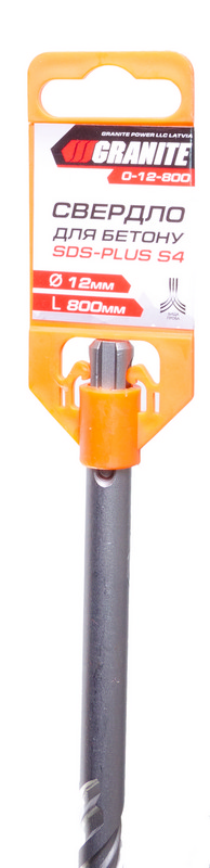 Свердло для бетону GRANITE SDS-PLUS S4 12х800 мм 0-12-800, фото №2