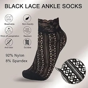 Жіночі мереживні шкарпетки 6 пар One size synthetic.ua - Фото 1