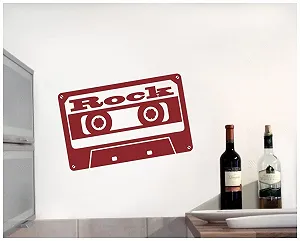Наклейка на стіну Rock Cassette Wall Art Sticker synthetic.ua - Фото 1