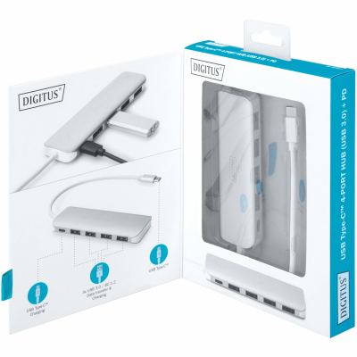 Концентратор Digitus USB Type-C 4xUSB 3.0 (DA-70242-1), фото №12 Концентратор Digitus USB Type-C 4xUSB 3.0 (DA-70242-1), фото №12