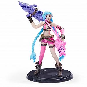 Фігурка League of Legends Jinx 10 см з 2 видами зброї (Bones & Peng-Peng) та виставковою базою - Фото 1