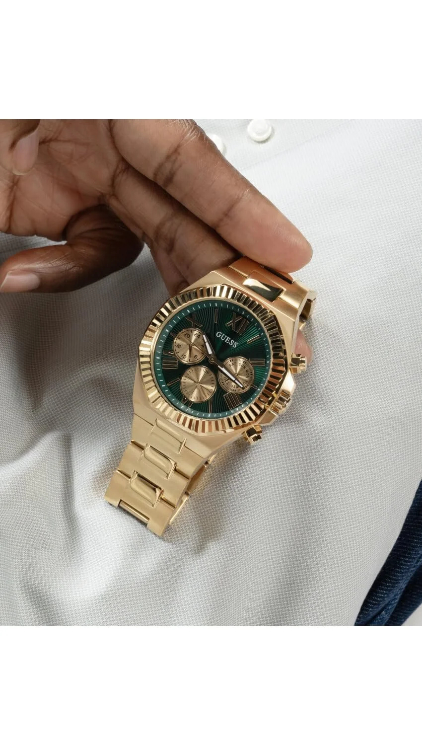 Чоловічий годинник GUESS Equity GW0703G2 Нержавіюча сталь Золотий, фото №6 Чоловічий годинник GUESS Equity GW0703G2 Нержавіюча сталь Золотий, фото №6